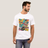 Vintage Retro Collage Esthetisch T-Shirt | Trendy (Voorkant volledig)