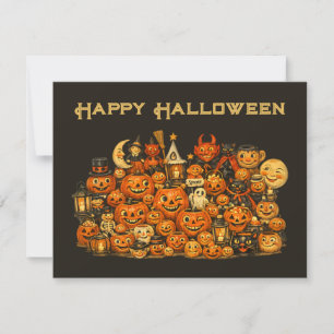 Vintage Retro Collectie van Halloween Memorabilia Feestdagenkaart