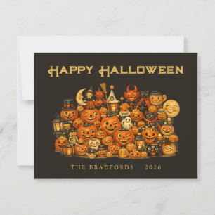 Vintage Retro Collectie van Halloween Memorabilia Feestdagenkaart