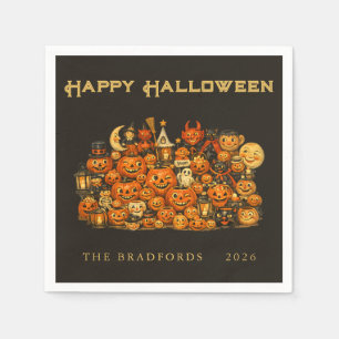 Vintage Retro Collectie van Halloween Memorabilia Servet