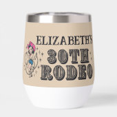 Vintage Retro Cowgirl 30th Birthday Party (Achterkant)