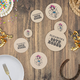 Vintage Retro Cowgirl 30th Birthday Party Confetti