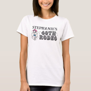 Vintage Retro Cowgirl 40e Verjaardagsfeestje T-shirt