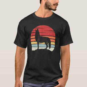 Vintage Retro Coyote - Zwart, Klein T-shirt