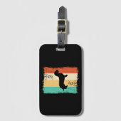 Vintage Retro Dachshund Draadhaar Bagagelabel (Voorkant (verticaal))
