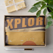 Vintage Retro Desert Travel Poster Decoupage Tissuepapier (Geschenk)