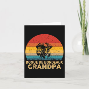 Vintage Retro Dogue De Bordeaux Opa Hond Vader Kaart