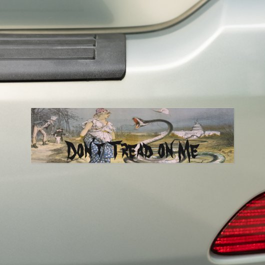 Vintage Retro Don't Tread on Me Bumpersticker (Op auto)