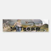 Vintage Retro Don't Tread on Me Bumpersticker (Voorkant)