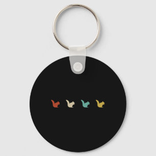 Vintage Retro Eekhoorn Wandel Camping Dieren Cadea Sleutelhanger