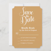 Vintage retro eenvoudige RSVP Save the Date bruilo Kaart (Achterkant)