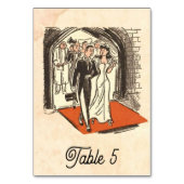 Vintage Retro Elegant Comic Book Rustic Wedding Kaart (Voorkant)