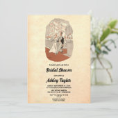 Vintage Retro Elegant Romantic Old Vrijgezellenfee Kaart (Staand voorkant)