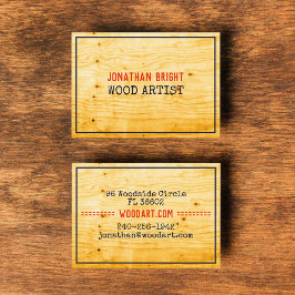 Vintage retro en elegante houtbewerker of timmerma visitekaartje