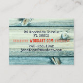 Vintage retro en elegante houtbewerker of timmerma visitekaartje (Achterkant)