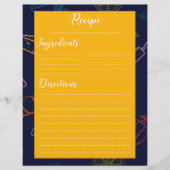 Vintage retro familie keuken Recipblad (Voorkant)