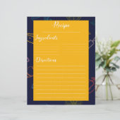 Vintage retro familie keuken Recipblad (Staand voorkant)