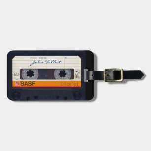 Vintage Retro Fashioned 80s Mixtape Audio Tape Lab Bagagelabel