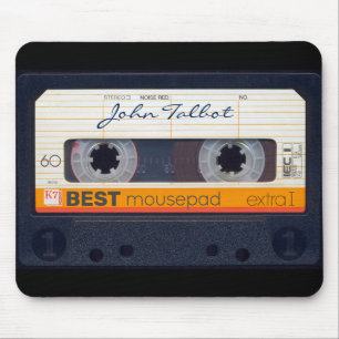 Vintage Retro Fashioned 80s Mixtape Audio Tape Lab Muismat