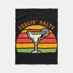 Vintage Retro Feelin' Salty Funny Cinco de Mayo Ma Fleece Deken