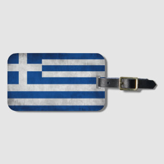 Vintage retro Flag of Greece Bagagelabel