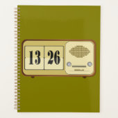 Vintage Retro Flip Clock Radio Planner (Voorkant)