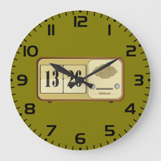 Vintage Retro Flip Klok Radio (Voorkant)