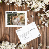 Vintage Retro Foto | Trouwdag Dankjewel Briefkaart