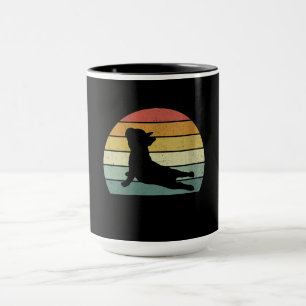 Vintage Retro French Bulldog Yoga Gift Mok