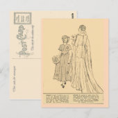 Vintage, retro French mode, Bride, 1931 Briefkaart (Voorkant / Achterkant)