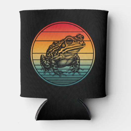 Vintage Retro Frog Amphibian Toad Blikjeskoeler (Voorkant)