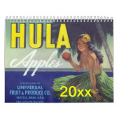 Vintage Retro Fruit Vegetables Crate Label Ads   Kalender (Hoes)