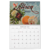 Vintage Retro Fruit Vegetables Crate Label Ads   Kalender (Feb 2027)