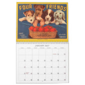 Vintage Retro Fruit Vegetables Crate Label Ads   Kalender (Jan 2027)