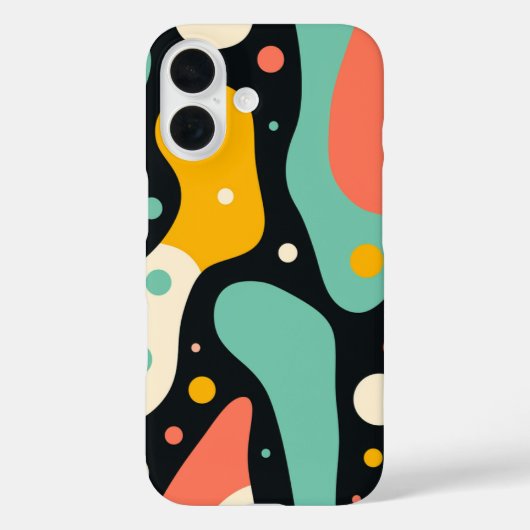 Vintage Retro Funky Kleurrijke Hoes iPhone (Achterkant)