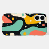 Vintage Retro Funky Kleurrijke Hoes iPhone (Achterkant (horizontaal))