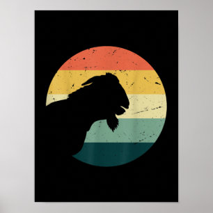 Vintage Retro Funny Dierenvriend Goat Farmer Gifts Poster
