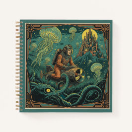 Vintage Retro-Futuristische Abyssale Verkennersjou Notitieboek