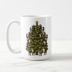 Vintage Retro Gegordelde Galloway Kerstboom Koffiemok