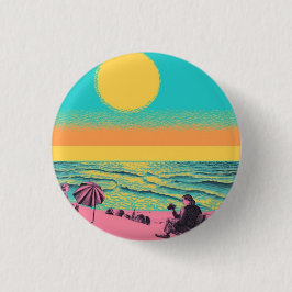 Vintage/retro geïnspireerde badge/button ronde button 3,2 cm