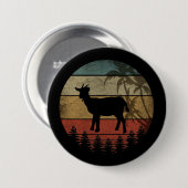 VINTAGE RETRO GEIT RONDE BUTTON 7,6 CM (Voorkant /achterkant)