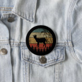VINTAGE RETRO GEIT RONDE BUTTON 7,6 CM (In situ)