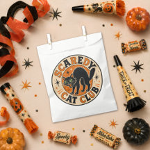 Vintage Retro Gelukkig Halloween Zwarte Kat