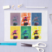 Vintage Retro Girl Polka Dot Bikini Pattern Tissuepapier (Craft)