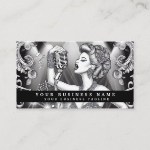 Vintage Retro Glam Girl Visitekaartjes