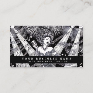 Vintage Retro Glam Girl Visitekaartjes