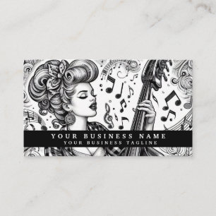 Vintage Retro Glam Meisje Visitekaartjes