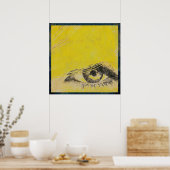 Vintage Retro Glamor Eye Pop Art Poster (Keuken)