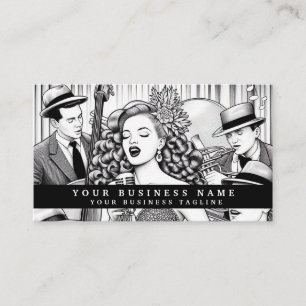 Vintage Retro Glamour Meisje Visitekaartjes