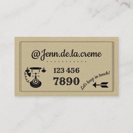 Vintage Retro Goddess Muse Visitekaartje (Achterkant)